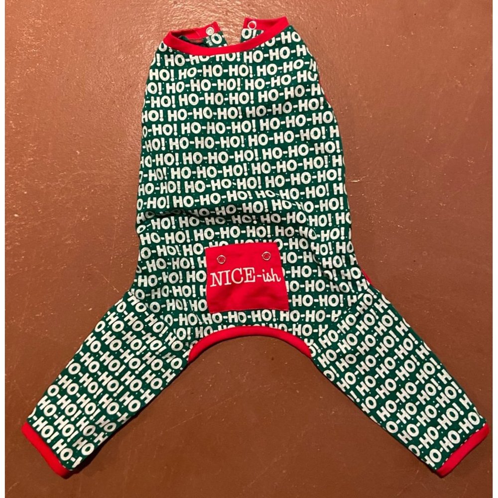 Merry & Bright Christmas holiday nice-ish ho ho ho pet outfit large